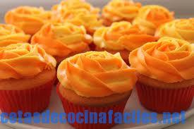 オレンジ色のカップケーキ 簡単レシピ
