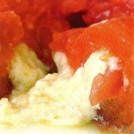 Pomidor, pendir ilə doldurularaq bişirilir