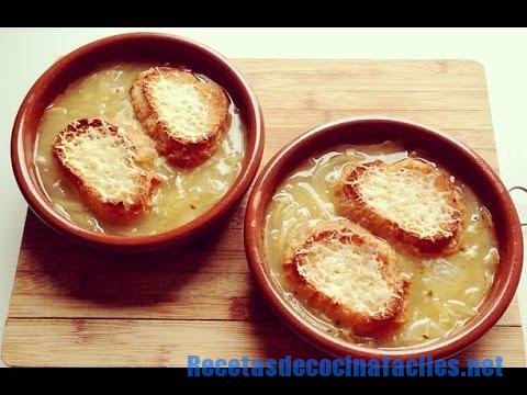 Sopa de cebollas y queso