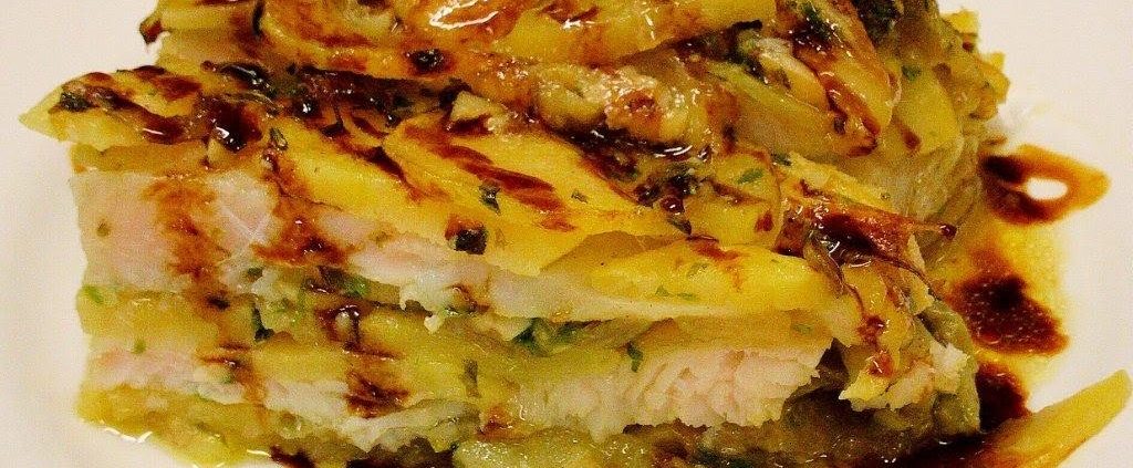 Filetes de pescado al horno con patatas