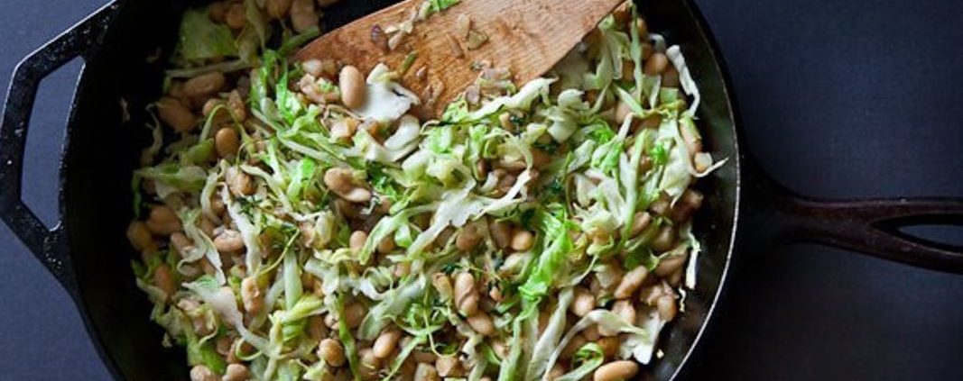 White beans with cabbage